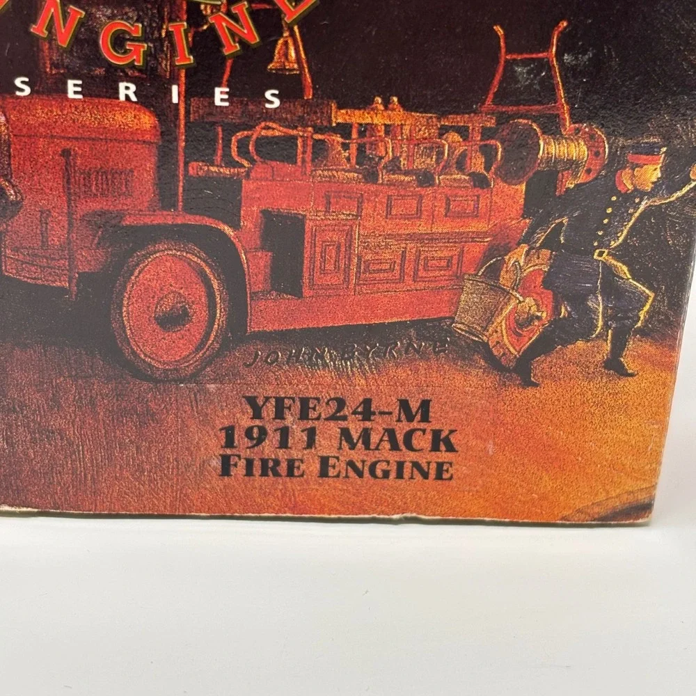 Matchbox Models of Yesteryear 1911 Mack Fire Pumper YFE24 Red Gold UFALM No COA